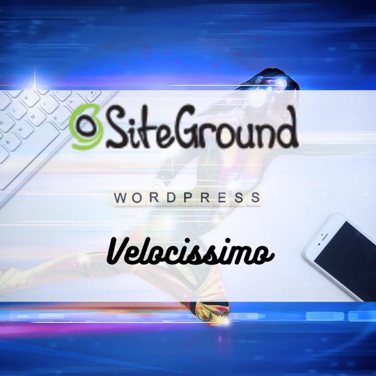 Velocizzare il sito wordpress con Siteground. Sfondo con donna velocissima, logo di siteground trasparente