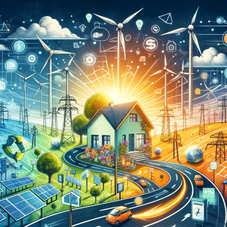 Mercato libero dell'energia - consumatori che scelgono tra fonti energetiche diverse per risparmio sulla bolletta